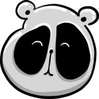 Panda head, illustration, vector on white background