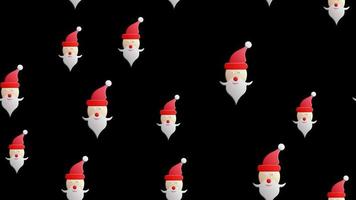 Seamless pattern with Santa Claus head. Vector texture