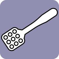 Spatula with holes, illustration, vector, on a white background. vector