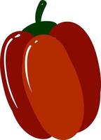 Fresh red pepper, illustration, vector on white background.