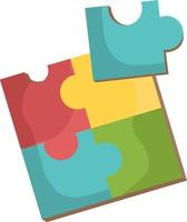 Small jigsaw, illustration, vector on white background