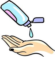 Hand sanitizer gel, illustration, vector on white background