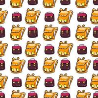 Bags pattern, illustration, vector on white background.