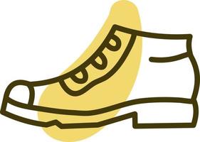 Yellow boots, illustration, vector, on a white background. vector