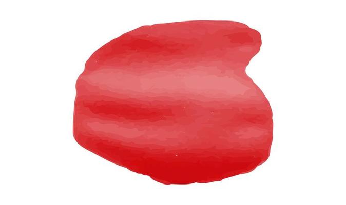 Red watercolor brush stroke