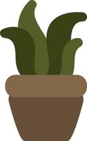 Organ pipe cactus in pot, illustration, on a white background. vector