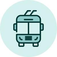 City Trolebus, illustration, vector on a white background.