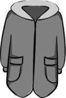 Man winter coat, illustration, vector on white background.