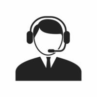 call center flat icon vector