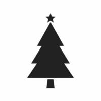 icono de estilo plano de árbol de navidad vector