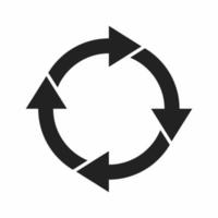 icono de flecha circular vector