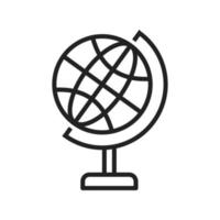 globe outline style icon vector