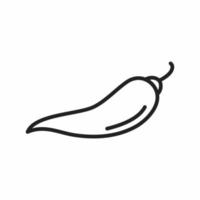 chilli outline style icon vector