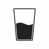 icono de estilo plano de vaso de bebida vector