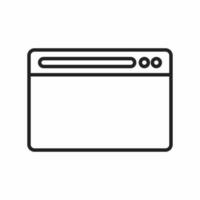 browser outline icon vector