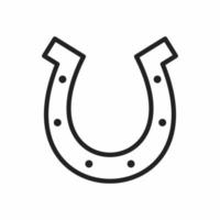 Horseshoe outline vector Icon