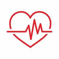 heartbeat outline icon vector