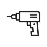 drill vector outline style icon