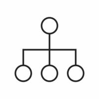 Hierarchy line icon vector