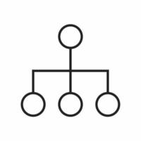 Hierarchy line icon vector