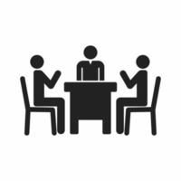 discussion people flat icon vector
