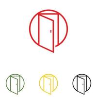 Door logo and symbol vector