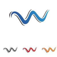 Wave water beach logo vector