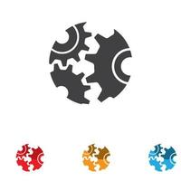 Gear icon vector set. clockwork illustration sign collection. Mechanics symbol.