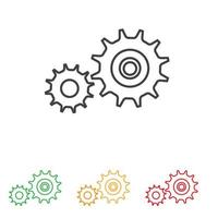 Gear icon vector set. clockwork illustration sign collection. Mechanics symbol.