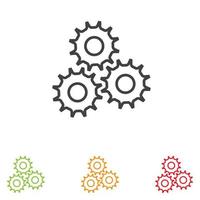 Gear icon vector set. clockwork illustration sign collection. Mechanics symbol.