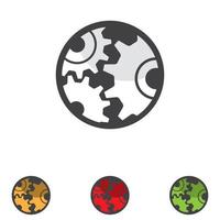 Gear icon vector set. clockwork illustration sign collection. Mechanics symbol.