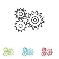 Gear icon vector set. clockwork illustration sign collection. Mechanics symbol.