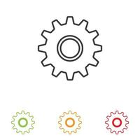 Gear icon vector set. clockwork illustration sign collection. Mechanics symbol.