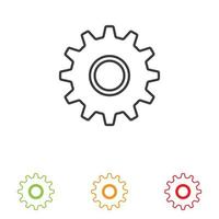 Gear icon vector set. clockwork illustration sign collection. Mechanics symbol.