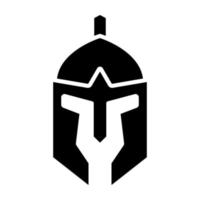 estilo de icono de casco romano vector