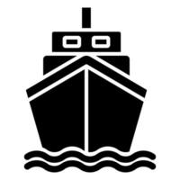 estilo de icono de barco vector