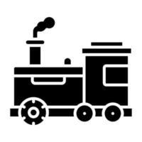 estilo de icono de tren de vapor vector