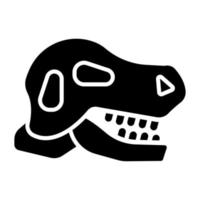 Dinosaur Fossil Icon Style vector