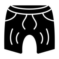 estilo de icono de pantalones cortos vector