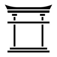 estilo de icono de puerta torii vector