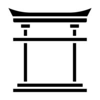 Torii Gate Icon Style vector