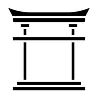 Torii Gate Icon Style vector