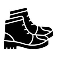 estilo de icono de zapatos vector