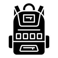 estilo de icono de mochila vector