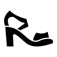 estilo de icono de sandalia vector