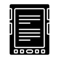 E-Book Reader Icon Style vector