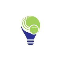 Tennis ball bulb shape concept logo. Tennis logo design vector