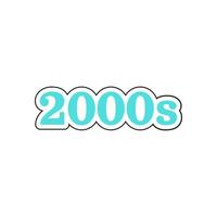 Y2k groovy element. Symbol 2000s isolated on white background. 2000 vibes collection. 2000s cartoon hand drawn vector illustration.