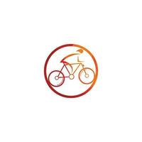 diseño de logotipo de vector de bicicleta. tienda de bicicletas identidad de marca corporativa. logotipo de bicicleta.