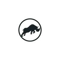 Rhino logo vector design. Rhinos logo for sport club or team. Angry Rhino logo